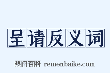 呈请反义词是什么意思的图片